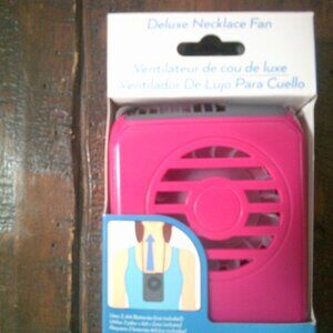 O2COOL Fn02001 Necklace Fan New in Pkg - Red